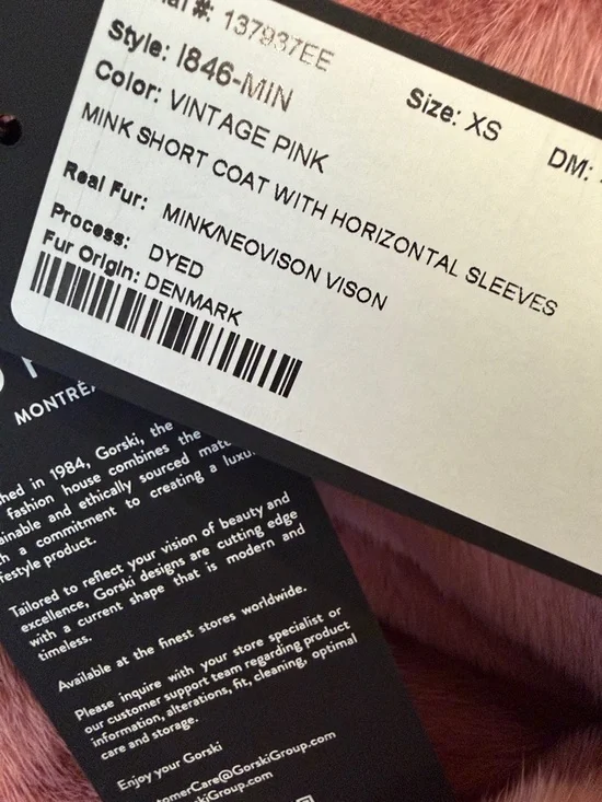 GORSKI NWT Pink Mink Long Coat - Picture 7 of 10